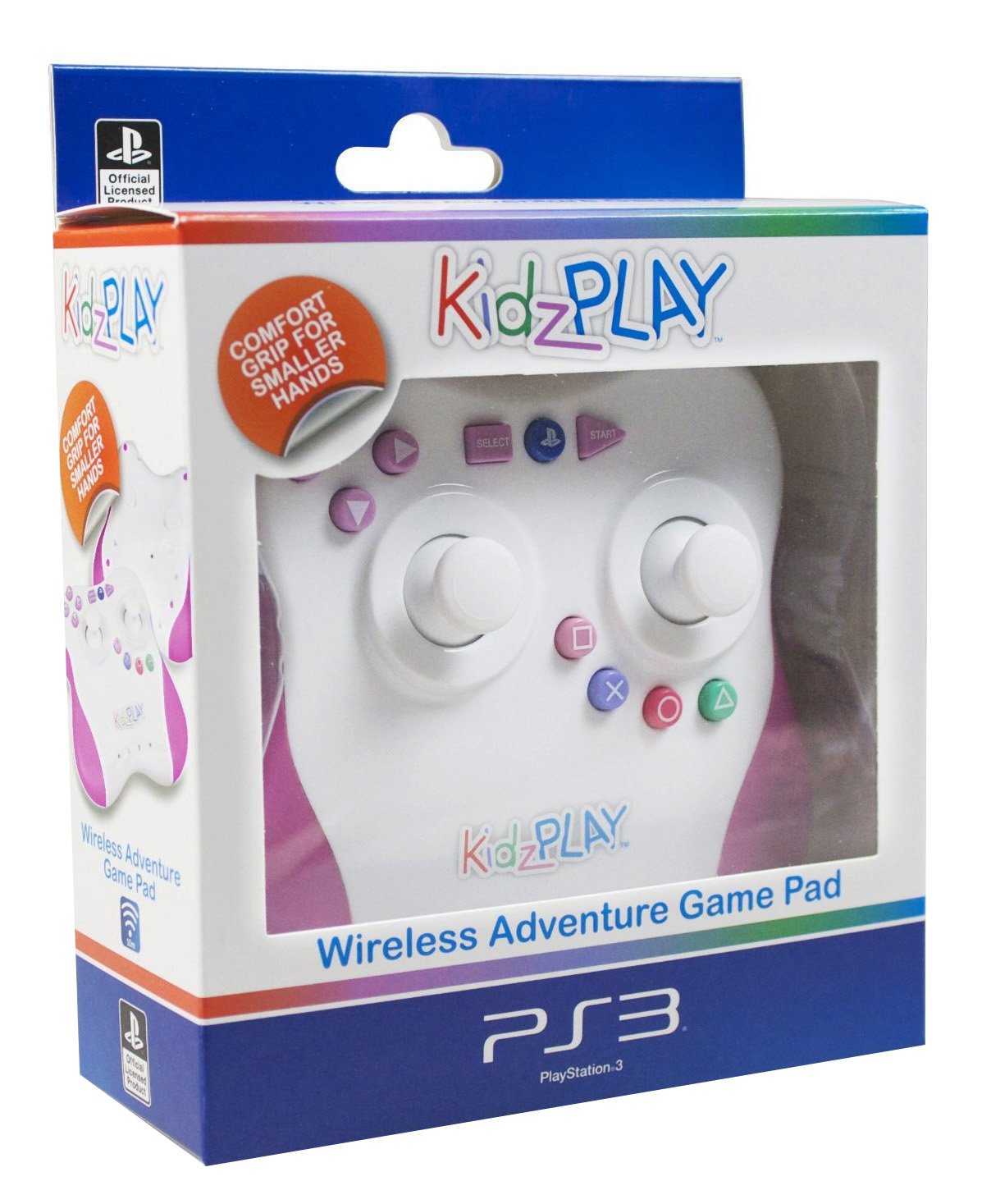 Aperçu - Manette sans fil pour enfants Kidzplay, licence officielle Sony, couleur rose (PS3) Aperçu - Manette sans fil pour enfants Kidzplay, licence officielle Sony, couleur rose (PS3)